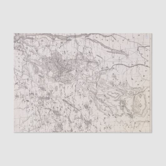  kaart van de Adirondacks New York Tissuepapier (Voorkant)