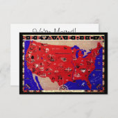  kaart van de adreswijziging van de Verenigde Stat (Voorkant / Achterkant)