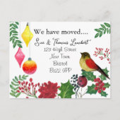 Kaart van de adreswijziging van Kerstmis - Retro R (Voorkant)