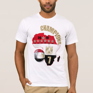 Kaart van de Africa Egypt soccer football 2014 Cup T-shirt