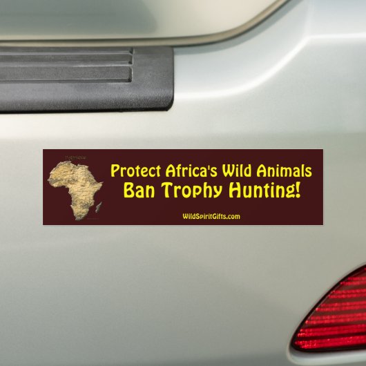 Kaart van de AFRIKA-reeks Bumpersticker (Op auto)