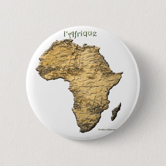 Kaart van de AFRIKA-reeks Ronde Button 5,7 Cm (Voorkant)