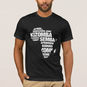 Kaart van de afrikaanse dans t-shirt