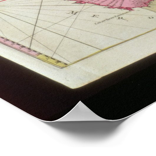 Kaart van de Afrikaanse landen Poster (Hoek)