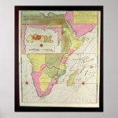 Kaart van de Afrikaanse landen Poster (Voorkant)