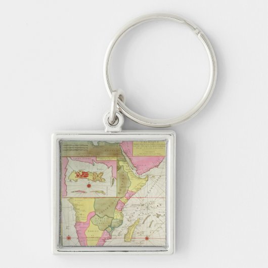 Kaart van de Afrikaanse landen Sleutelhanger (Voorkant)