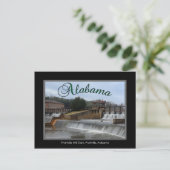 Kaart van de Alabama Prattville Mill Dam Post (Staand voorkant)