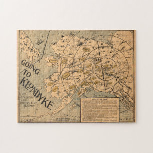 kaart van de Alaska Board Game (1897) Legpuzzel