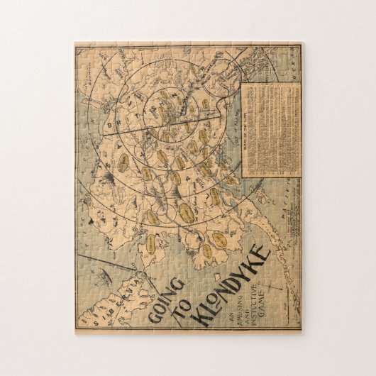 kaart van de Alaska Board Game (1897) Legpuzzel (Verticaal)