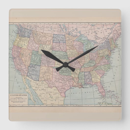 kaart van de Amerikaanse klok (Voorkant)