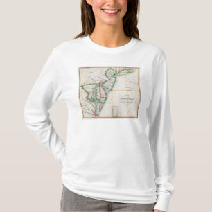 Kaart van de Amerikaanse kust T-shirt