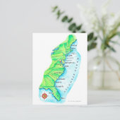 Kaart van de Amerikaanse oostkust (Staand voorkant)