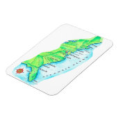 Kaart van de Amerikaanse oostkust Magneet (Linkerzijde)