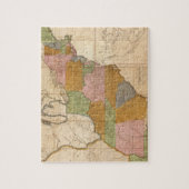  kaart van de Amerikaanse postwegen (1804) Legpuzzel (Verticaal)