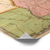  kaart van de Amerikaanse postwegen (1804) Poster (Hoek)