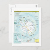 Kaart van de Antarctische regio (Voorkant / Achterkant)