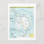 Kaart van de Antarctische regio (Voorkant)