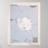Kaart van de Antarctische regio (1982) Poster (Voorkant)