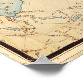 Kaart van de Arctische en aangrenzende regio's (18 Poster (Hoek)