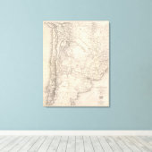 Kaart van de Argentijnse Federatie Canvas Afdruk (Insitu (Houten vloer))