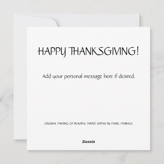 Kaart van de Aspen Trees Holiday (Achterkant)