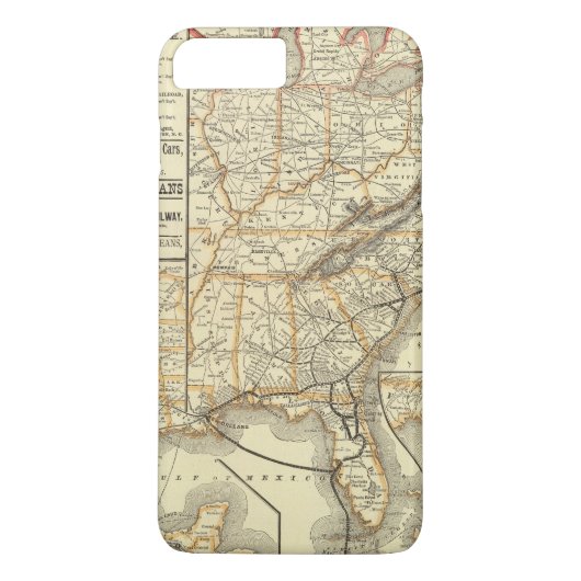 Kaart van de Atlantische kust Case-Mate iPhone Case (Achterkant)