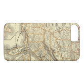 Kaart van de Atlantische kust Case-Mate iPhone Case (Achterkant (Horizontaal))