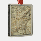 Kaart van de Atlantische kust Metalen Ornament (Rechts)