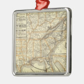 Kaart van de Atlantische kust Metalen Ornament (Links)