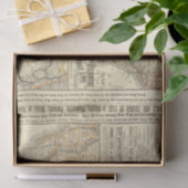 Kaart van de Atlantische kust Tissuepapier (Geschenk)