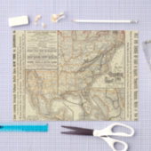 Kaart van de Atlantische kust Tissuepapier (Craft)