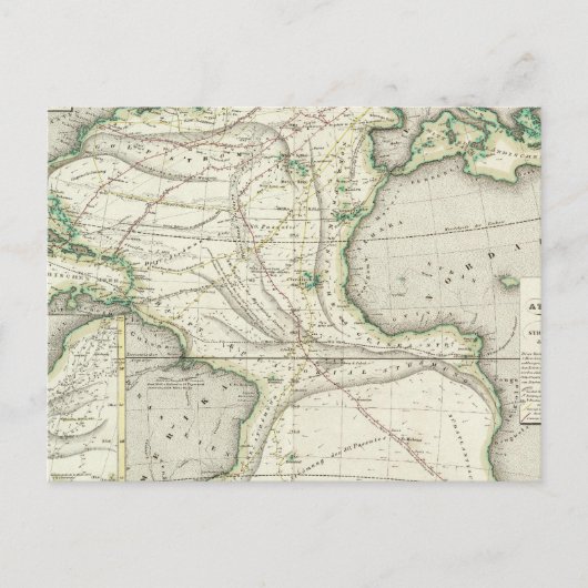 Kaart van de Atlantische Oceaan (Voorkant)