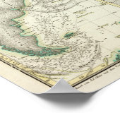 Kaart van de Atlantische Oceaan Poster (Hoek)