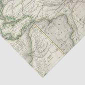 Kaart van de Atlantische Oceaan Tissuepapier (Detail)