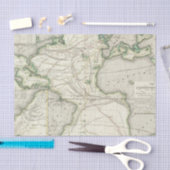 Kaart van de Atlantische Oceaan Tissuepapier (Craft)