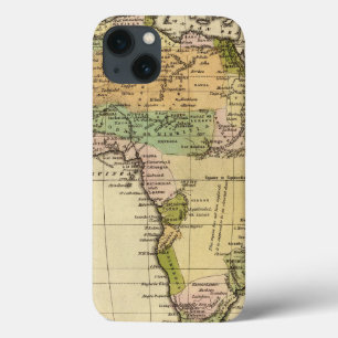 Kaart van de Atlas van Afrika de Hand Gekleurde iPhone 13 Hoesje