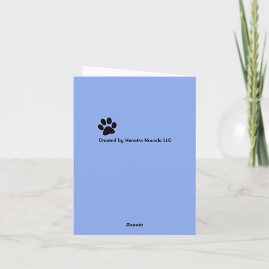 Kaart van de Australian Shepherd in de sneeuw (Achterkant)