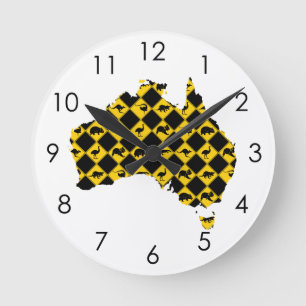 Kaart van de Australische Animal Road Signs Ronde Klok