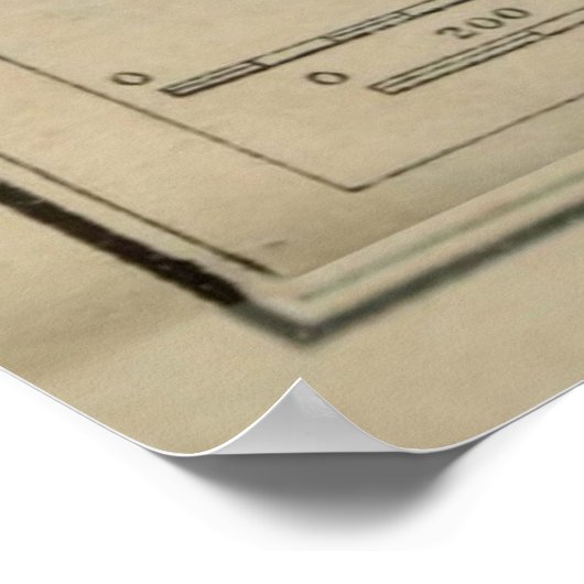  kaart van de Azerbeidzjan Baku (1914) Poster (Hoek)