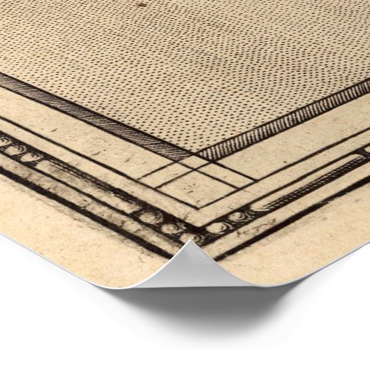  kaart van de Azoren (1608) Poster (Hoek)