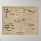  kaart van de Azoren (1775) Poster (Voorkant)