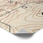  kaart van de baai van Narragansett (1888) Poster (Hoek)