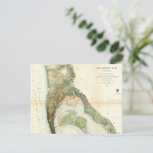 kaart van de baai van San Diego (1857) (Staand voorkant)