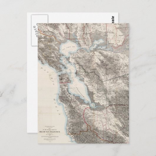  kaart van de baai van San Francisco (1873) (Voorkant / Achterkant)