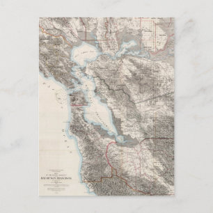  kaart van de baai van San Francisco (1873)