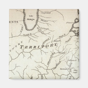 Kaart van de "back" - nederzettingen magneet