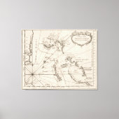  kaart van de Bahama's (1764) Canvas Afdruk (Voorkant)