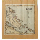  kaart van de Bahama's (1823) Douchegordijn (Voorkant)