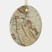 kaart van de Bahama's (1823) Keramisch Ornament (Rechts)