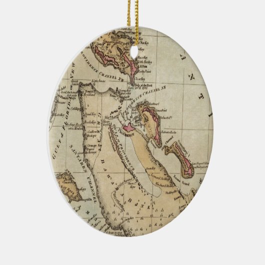  kaart van de Bahama's (1823) Keramisch Ornament (Rechts)